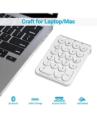 Number Pad, KP08 Bluetooth Number Pad, Ultra Slim and Lightweight