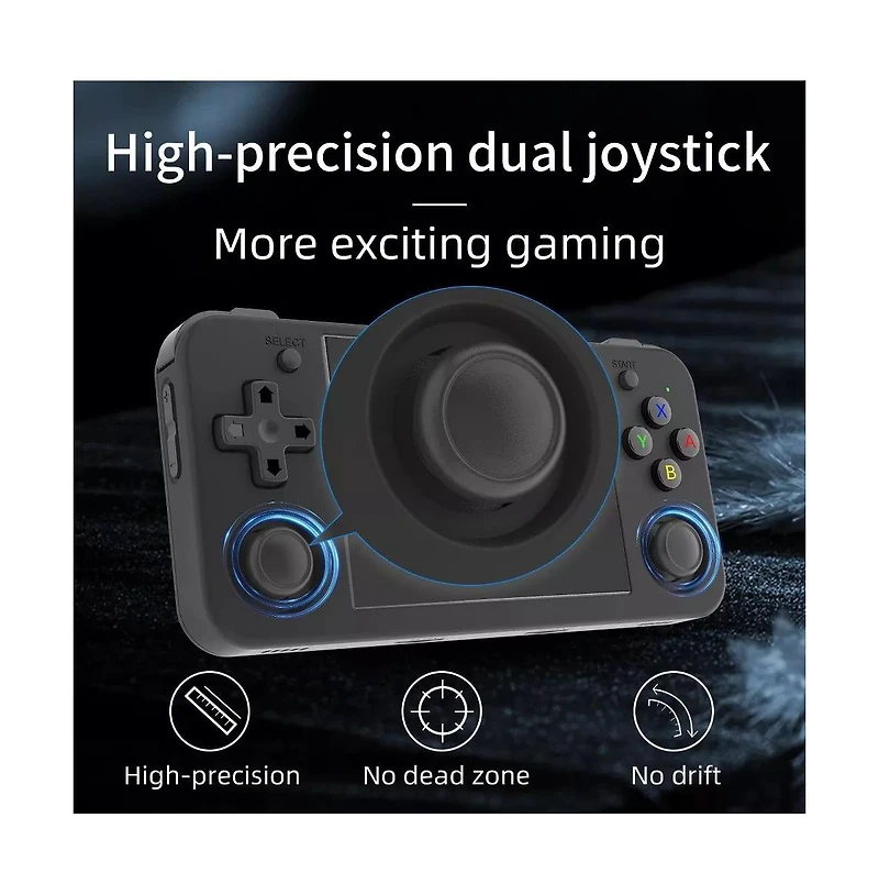 RG35xx h Retro Game Emulator 35xxh with a 128G Card Pre-Loaded Games 3.5'' Ips Screen Supports 5G WiFi Bluetooth Hdmi and Tv Output
