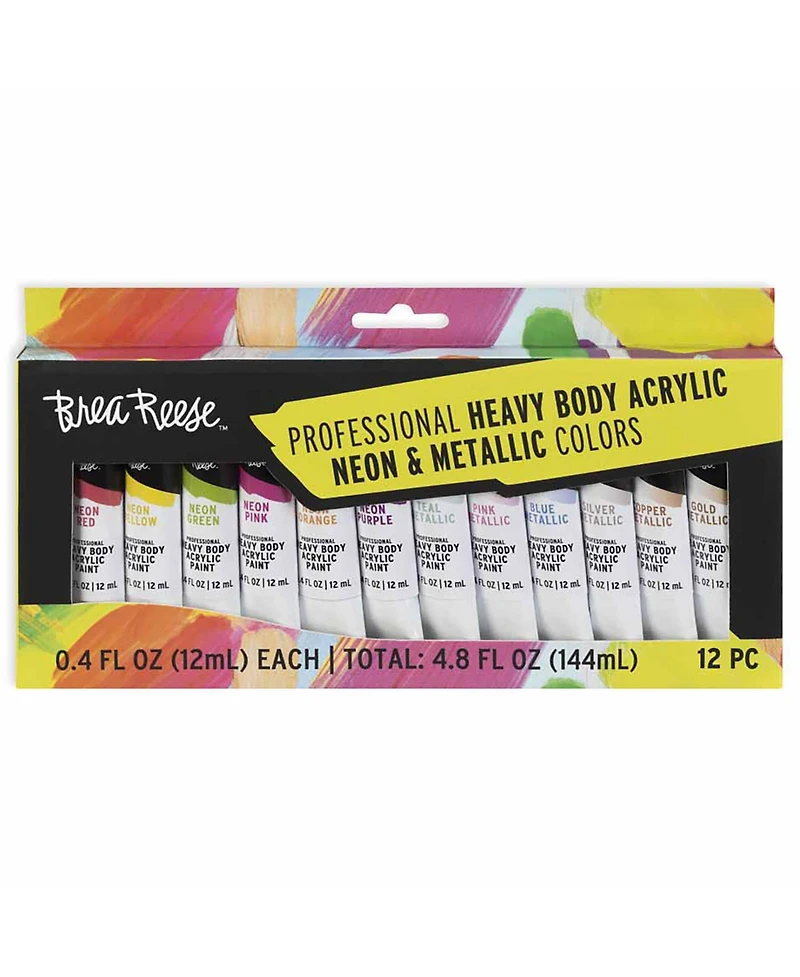 Professional Heavy Body Acrylic: Neon & Metallic