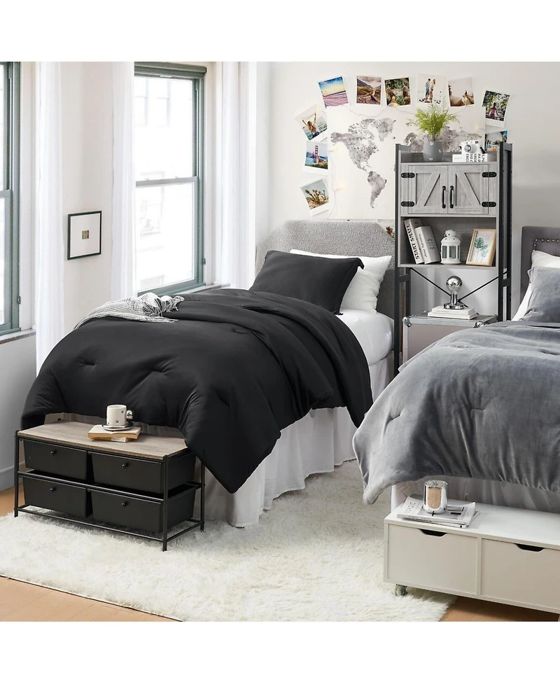 Cold Black Night - Coma Inducer Oversized Comforter Set - Black,Twin Xl