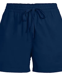 Lands' End Women's Poplin High Rise Pull On 5" Shorts