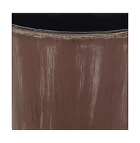 Textural Tone On Tone Plastic Pot Planter For Indoor Outdoor