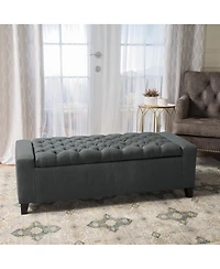 Tufted Upholstered Storage Ottoman Bench with Lift-Top and Versatile Seating for Bedroom or Living Room-The Pop Home