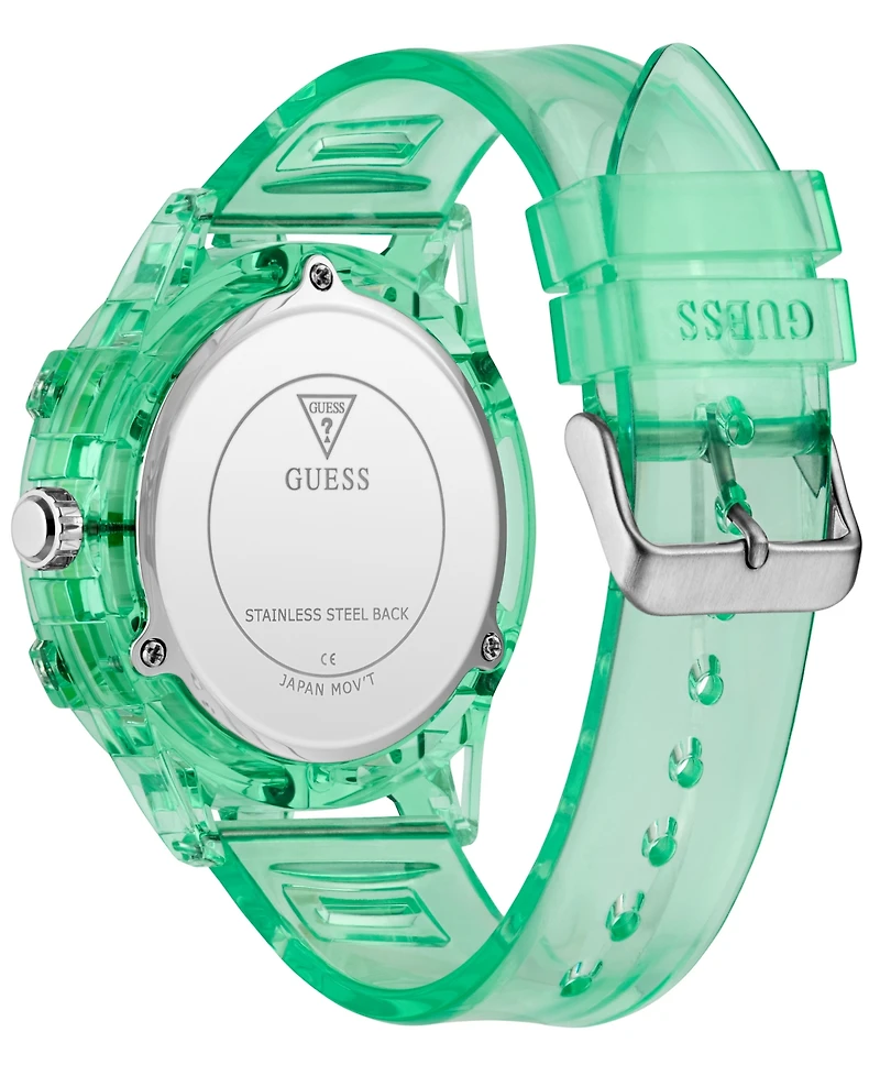 Guess Men's Multi-Function Green Rubber Watch, 48mm