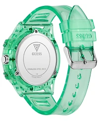 Guess Men's Multi-Function Green Rubber Watch, 48mm