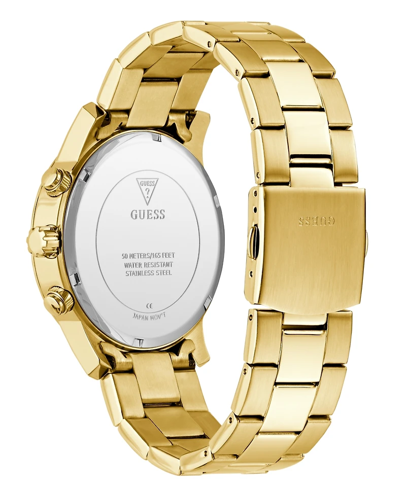 Guess Men's Chronograph Gold-Tone Stainless Steel Watch, 44mm