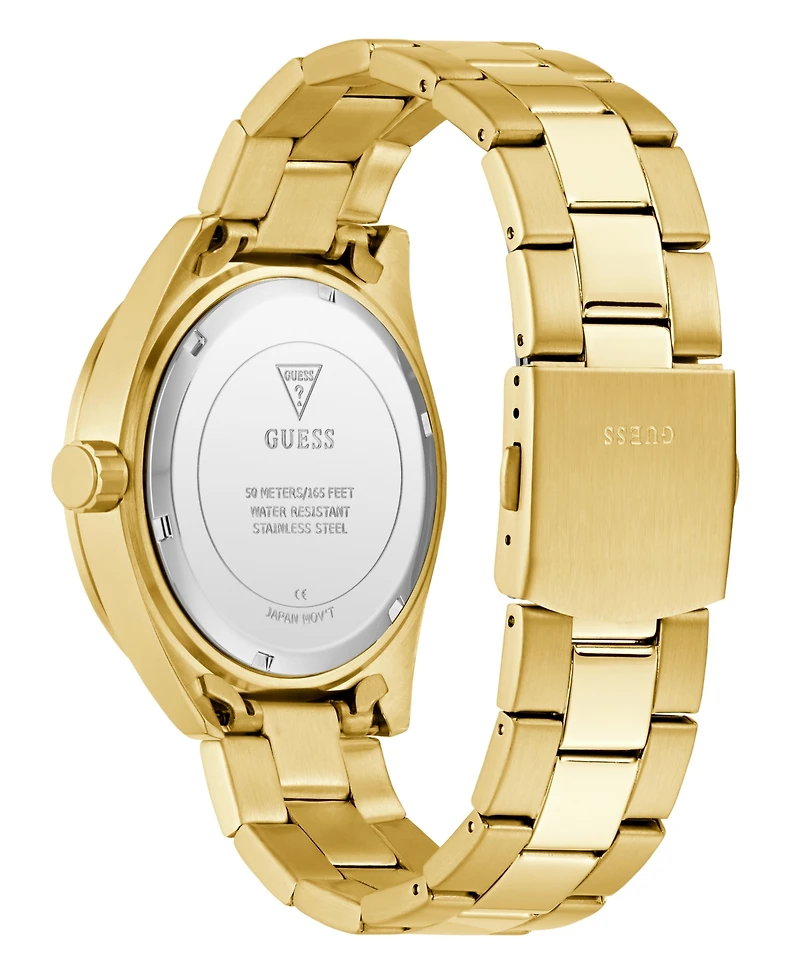 Guess Men's Multifunction Gold Tone Stainless Steel Watch, 44mm
