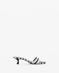 Mango Women's Zebra Hair Leather Sandals