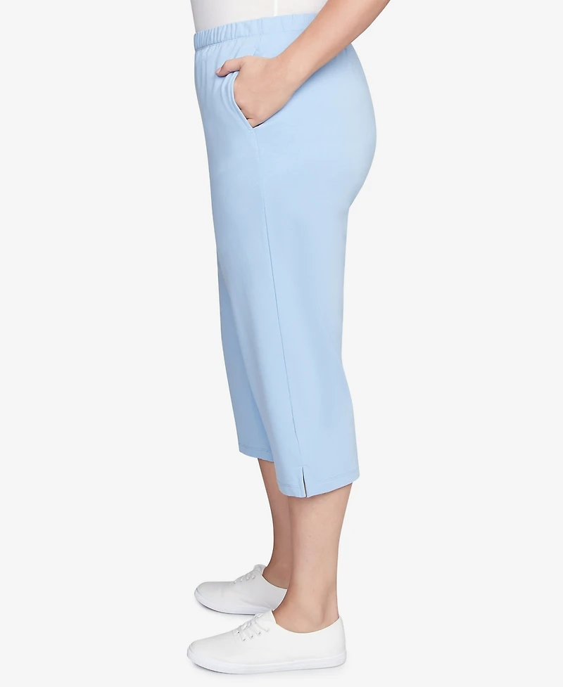 Ruby Rd. Plus Elastic Waist Pull-On French Terry Capri Pants
