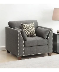 Linen Upholstered Armchair – Perfect for Living Room or Bedroom