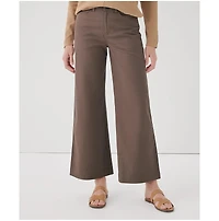 Pact Women's Organic Cotton Stretch Twill Denim Wide Leg Pant