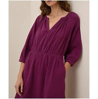 Pact Women's Organic Cotton Coastal Double Gauze Peasant Dress