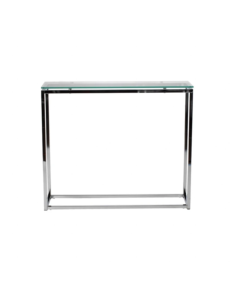 Stylish Glass Sled Console Table for Small Spaces and Home Decor