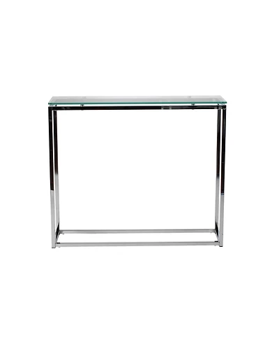 Stylish Glass Sled Console Table for Small Spaces and Home Decor