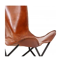 Leather Butterfly Chair – Vintage-Inspired Accent Seating