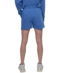 Dkny Sport Women's Embroidered Logo Smocked 4" Shorts