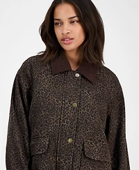 Bcbg Women's Corduroy-Collar Barn Jacket, Exclusively at Macy's