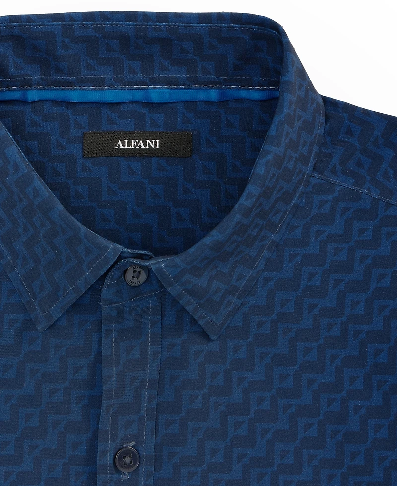 Alfani Men's Signature Geo-Pattern Shirt, Exclusively at Macy's