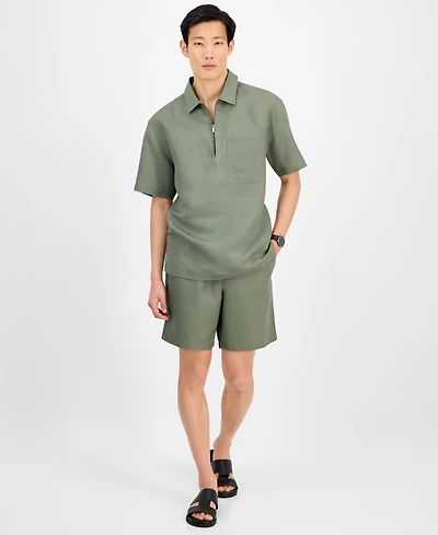 Alfani Men's Linen Pull-On Shorts, Exclusively at Macy's