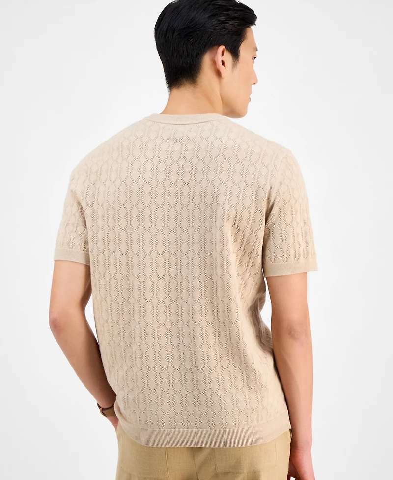 Alfani Men's Textured Sweater T-Shirt, Exclusively at Macy's
