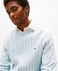 Tommy Hilfiger Men's Regular-Fit Cable Knit Crewneck Sweater