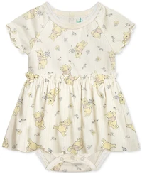 Disney Baby Girls Winnie-the-Pooh Skirted Bodysuits & Headband, 3 Piece Set