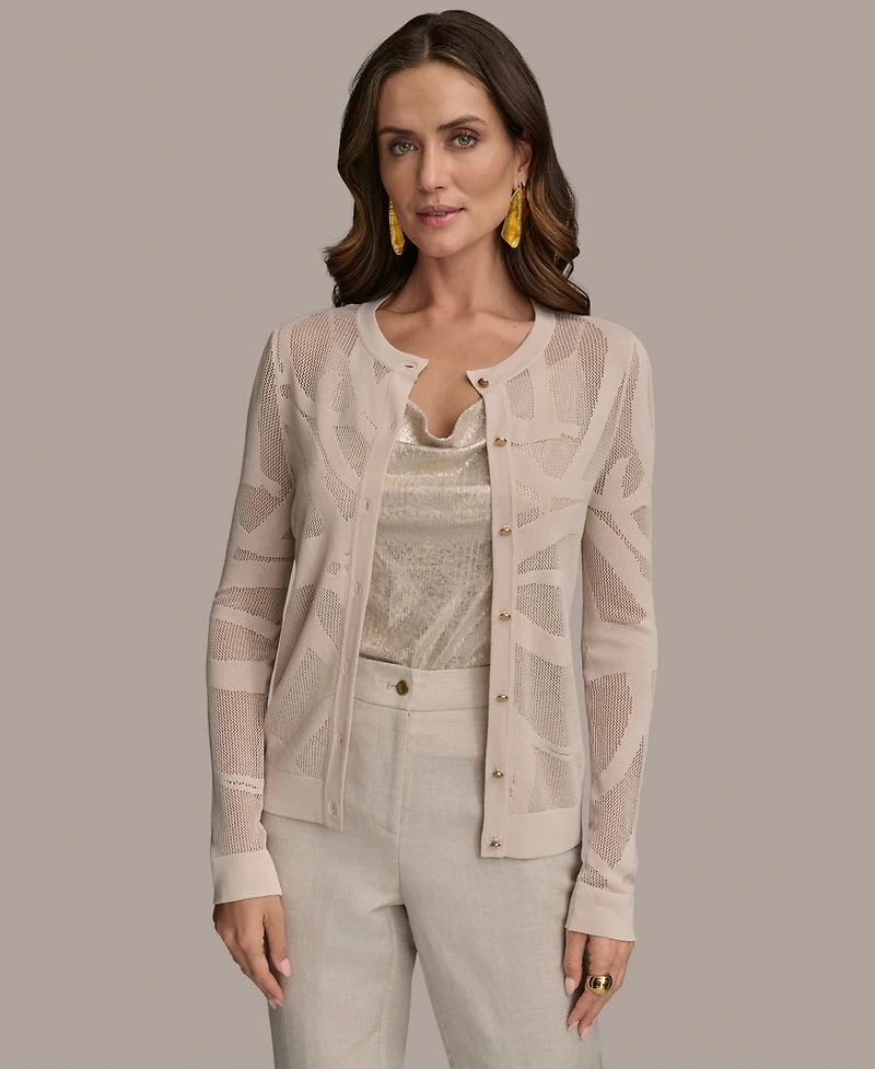 Donna Karan New York Women's Burnout Cardigan