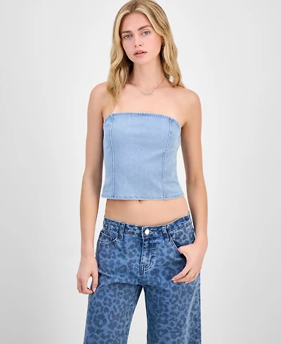 Madden Girl Juniors' Denim Tube Top