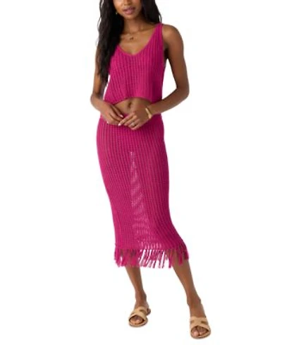 Oneill Juniors Cropped Crochet Tank Top Cover Up Pull On Crochet Skirt Cover Up