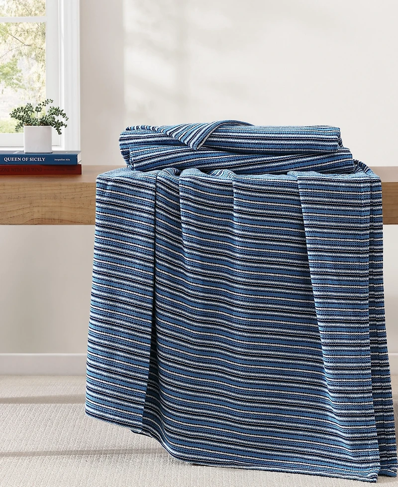 Tommy Hilfiger Nantucket Stripe Cotton Blanket
