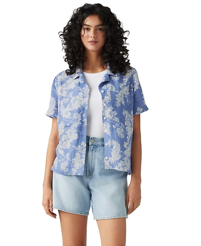Levi's Women's Cotton Sonny Short-Sleeve Camp Shirt