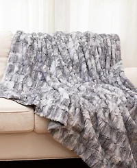 Cheer Collection Luxuriously Soft Faux Fur Design Blanket, 50" x 60"