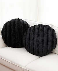 Cheer Collection Decorative Round Deccorative Pillow Set, 18" x
