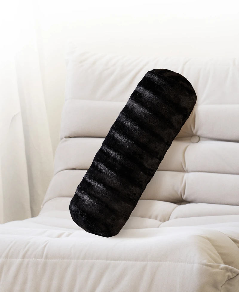 Cheer Collection Bolster Decorative Pillow Set, 8" x 24"