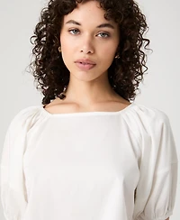 French Connection Women's Alexis Cotton Puff-Sleeve Top