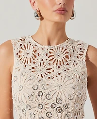 Astr the Label Women's Priscila Floral Crochet Dress