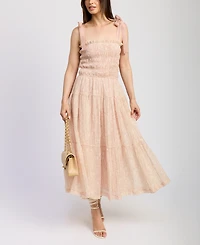 En Saison Women's Geraldine Smocked-Bodice Dress