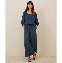 Pact Organic Cotton Coastal Double Gauze Scoop Neck Top