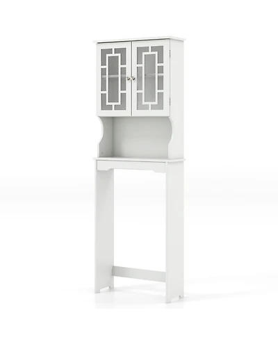 Gymax Bathroom Over The Toilet Space Saver Storage Cabinet Organizer Shelf