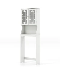 Gymax Bathroom Over The Toilet Space Saver Storage Cabinet Organizer Shelf