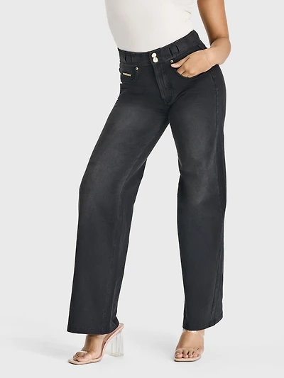 Freddy Women's High-Rise Shaping Wide Leg Jeans