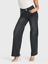 Freddy Women's High-Rise Shaping Wide Leg Jeans