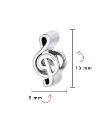 Bling Jewelry Sterling Silver G Clef Musician Charm Bead European Bracelets