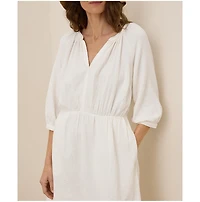 Pact Women's Organic Cotton Coastal Double Gauze Peasant Dress