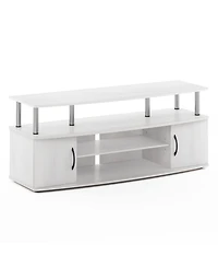 Furinno Modern Tv Stand Media Entertainment Center for Tv's up To 55" w/2-Door Storage Cabinet,White Oak
