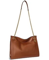 Lauren Ralph Bradley Large Pebbled Leather Tote Bag