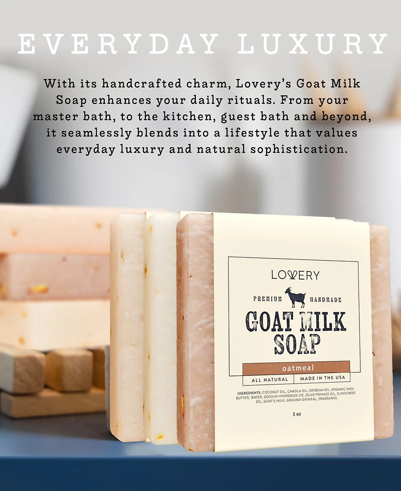 Lovery 6-Pc. Goat Milk Soap Bars Set