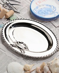 Certified International Silver Plated Crab Oval Platter