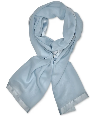 Calvin Klein Elegant Satin-Trim Chiffon Evening Wrap