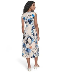 Calvin Klein Women's Printed Sleeveless A-Line Dress